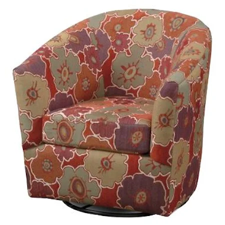 Casual Swivel Tub Chair with in Barrel Chair Style